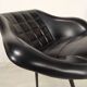 Vintage black skai armchairs
