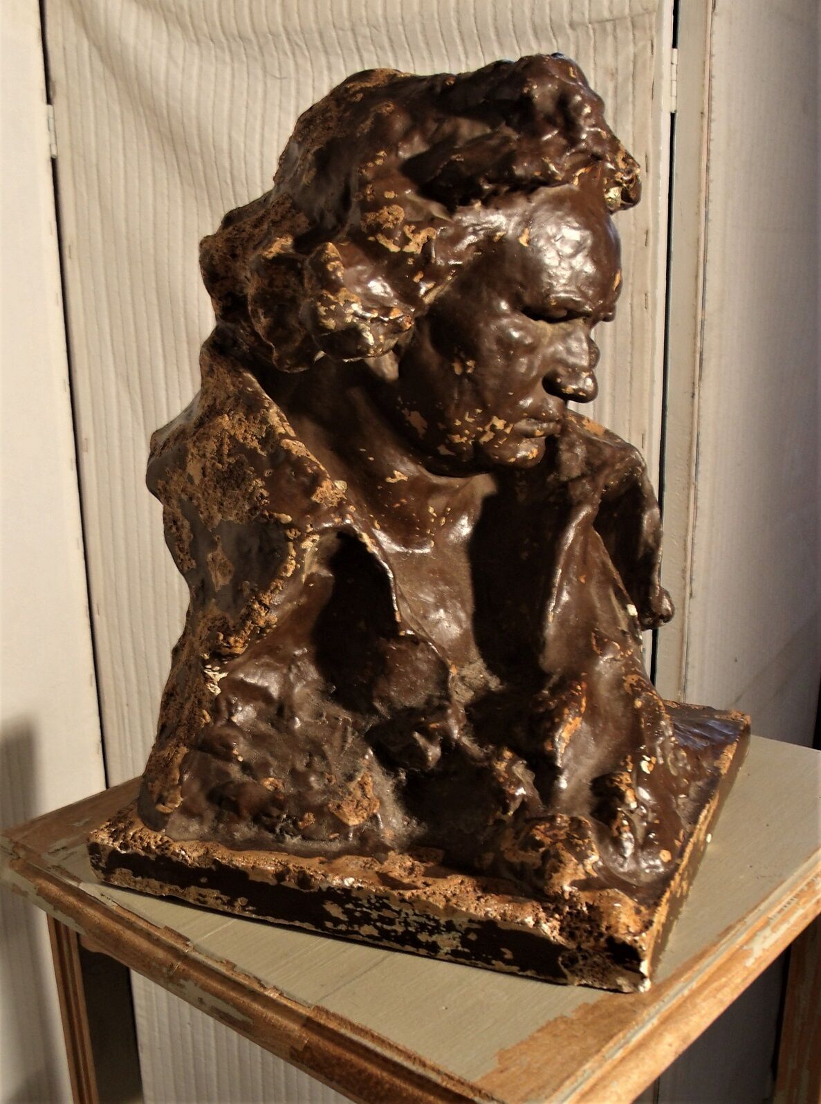 Beethoven's head in platter