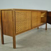Buffet rio allemand vintage en palissandre, finition tissée, leo bub, 19