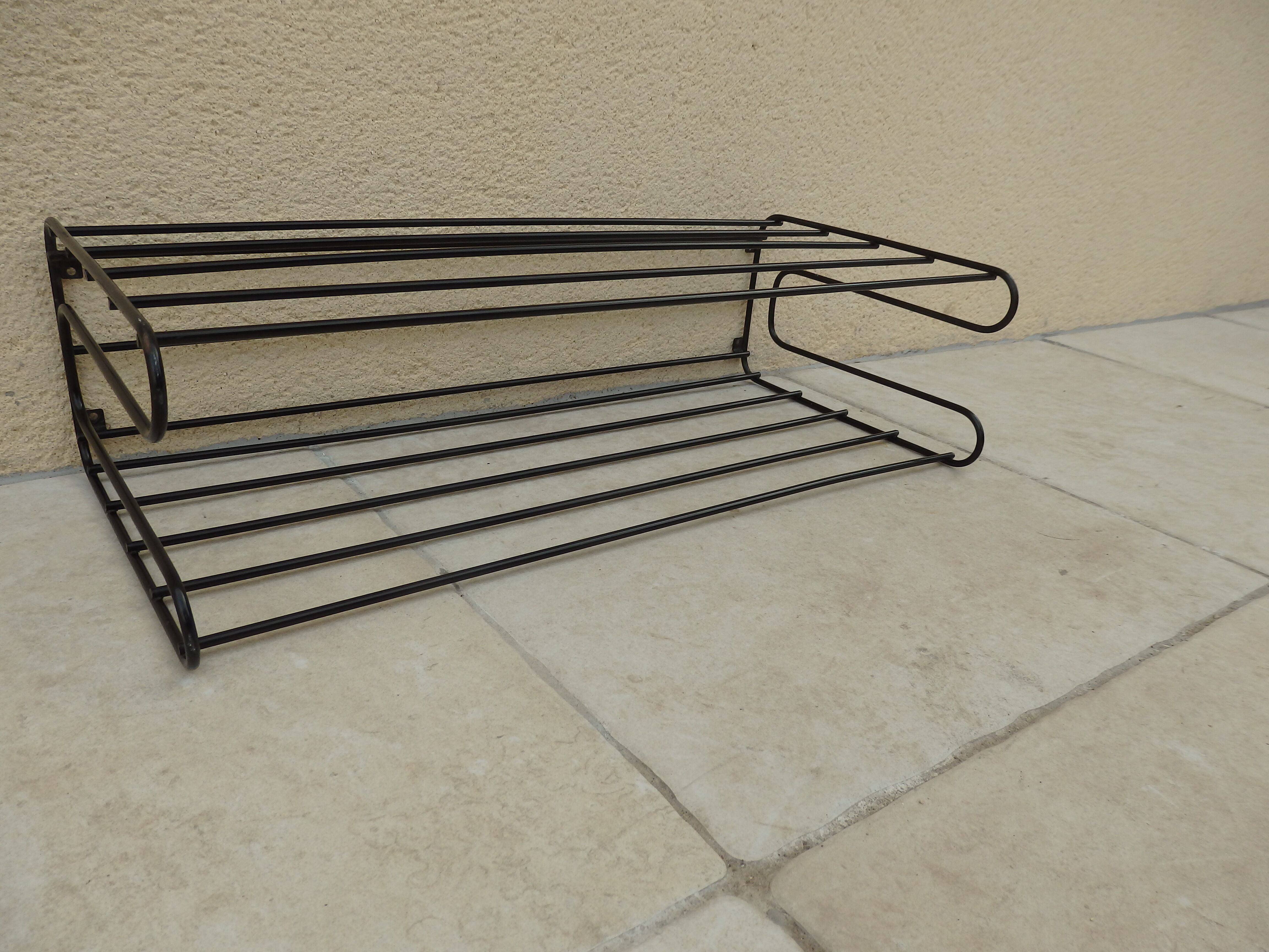 Wall shelf metal black IKEA vintage year 80 design