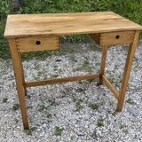 Vintage 1970s modernist desk with 2 drawers