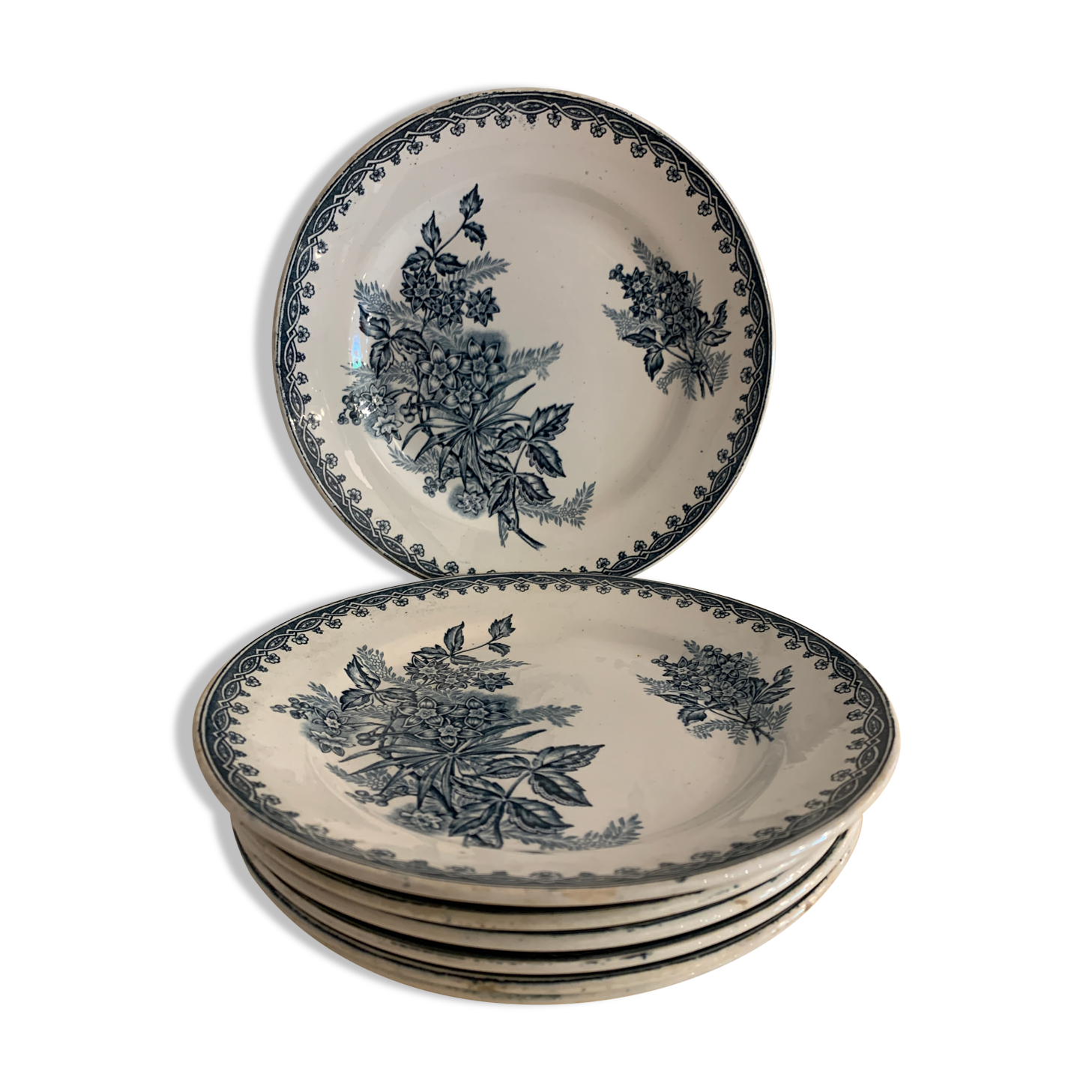 8 dessert plates St Amandinoise St Amand, model Margot