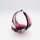 Bohémia Crystal Basket Hospodka Amethyst Sommerso Style 1960