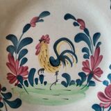 Ancienne Assiette en Faïence Creil et Montereau "Labrador" Décor au Coq