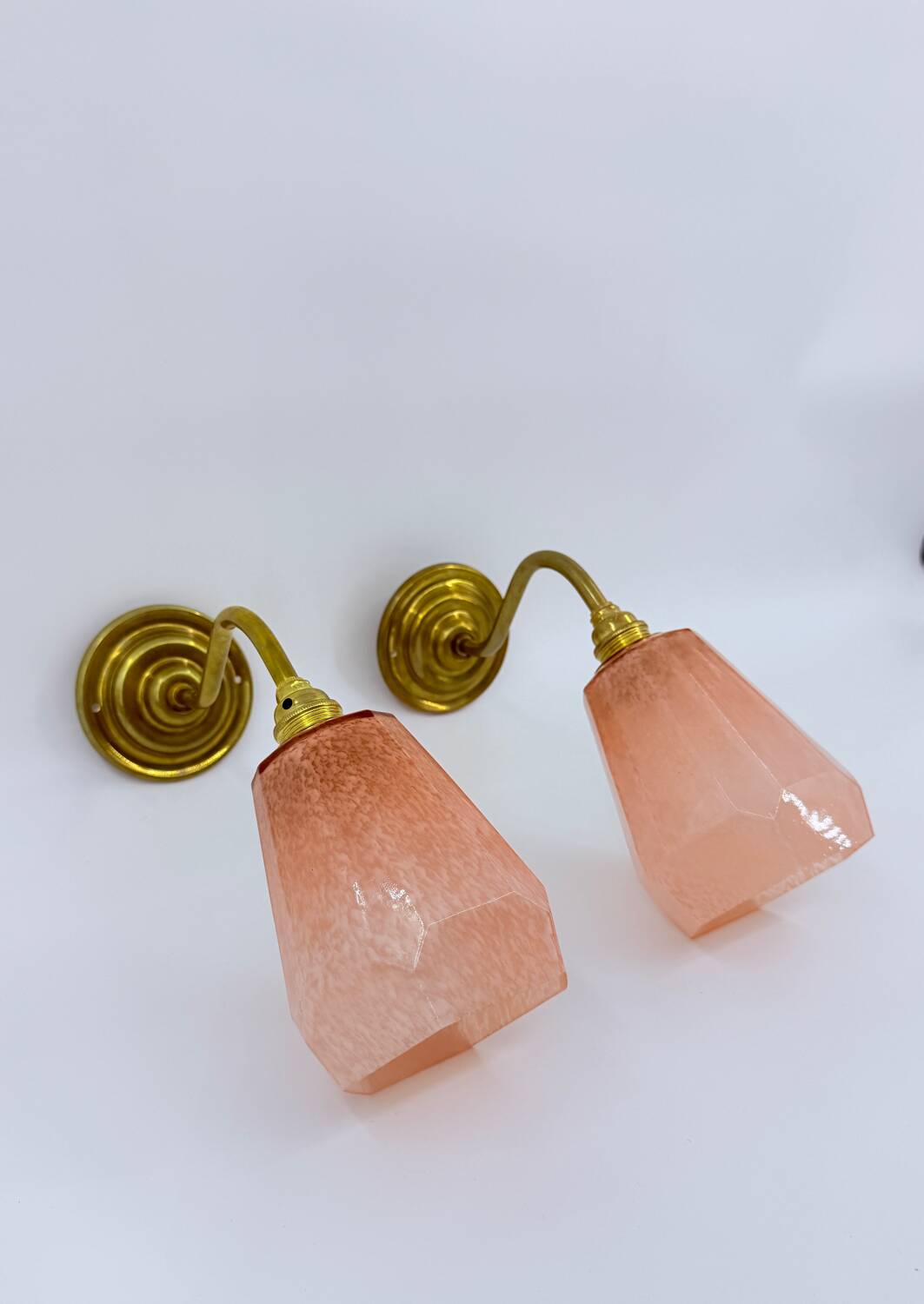 Paire d'appliques col de cygne