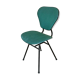 Chaise en bois cintré recouvert de vinyle, tube métal.
