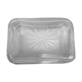 Boîte à savon en verre ciselé et couvercle en laiton