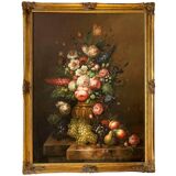 Nature morte signée Elias Jozsa peintre hongrois