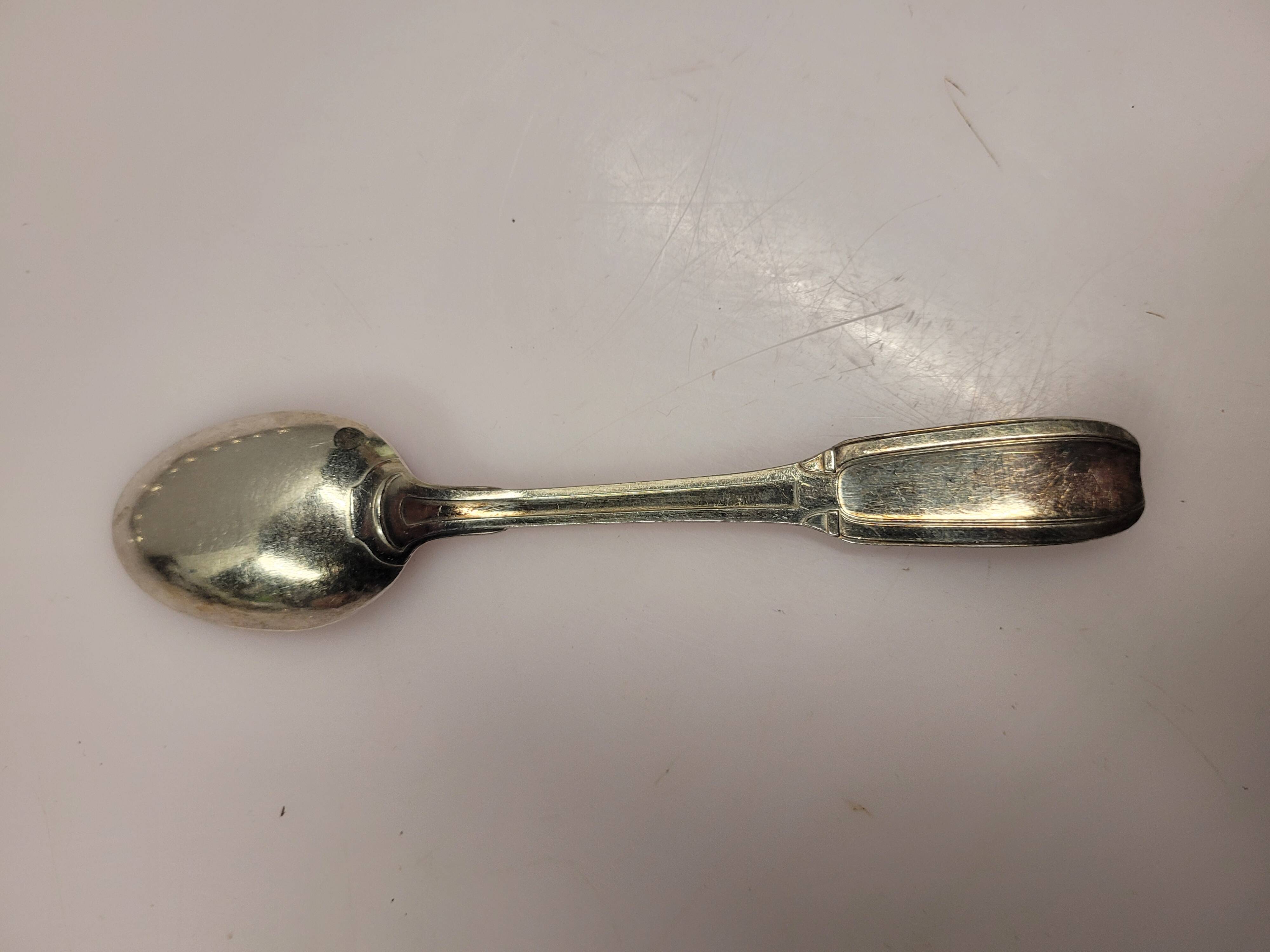 12 small silver-plated spoons