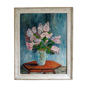 Peinture huile bouquet