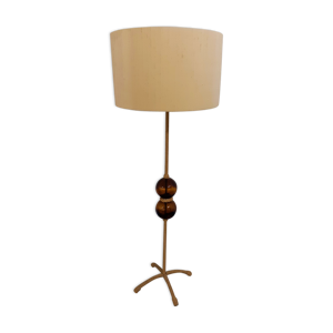 Lampadaire avec pied en corde et