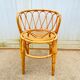 Armchair office chair in vintage rattan 60s