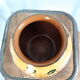 Ceramic vase enamelled yellow mustard ball shape