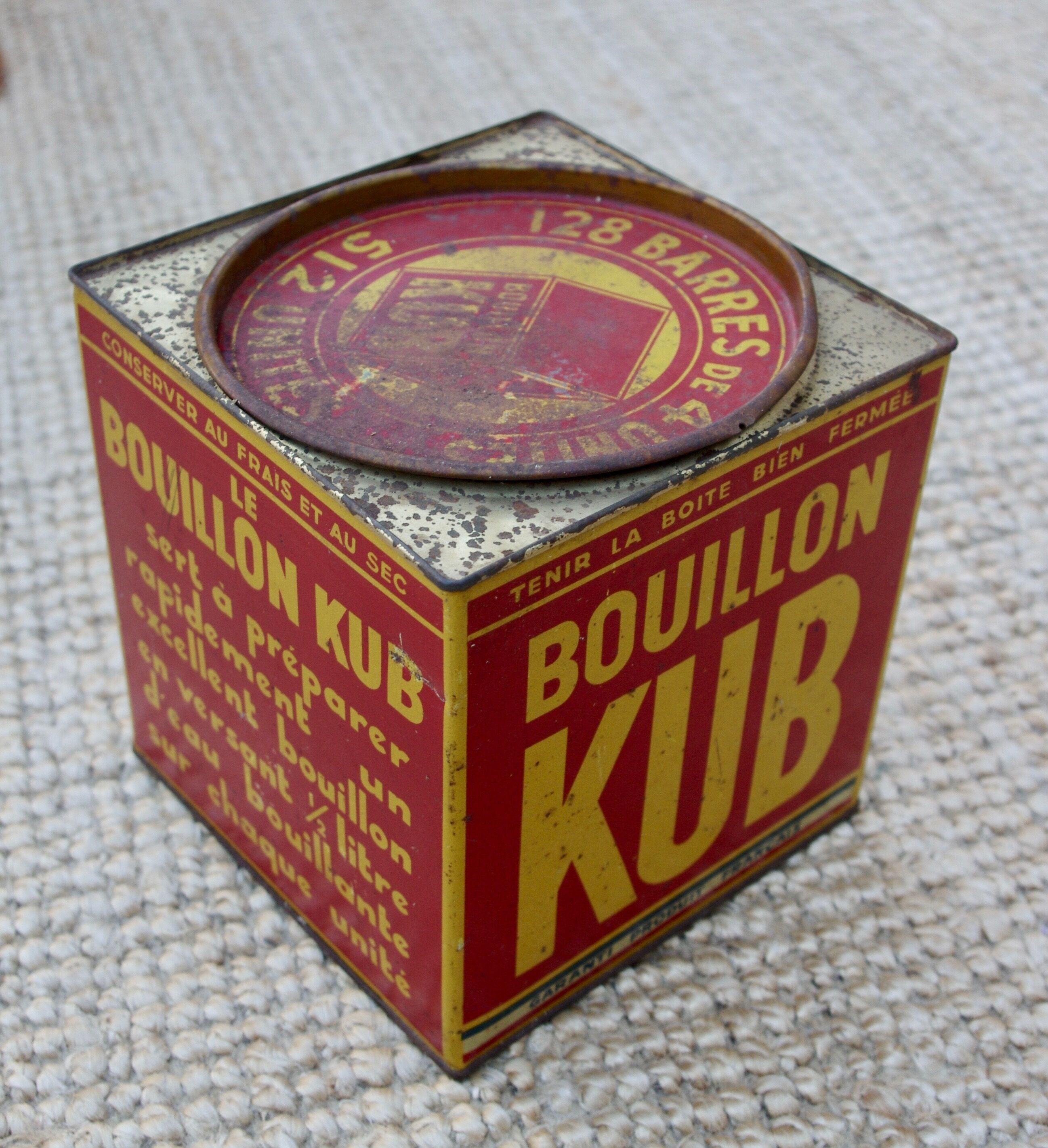 Boîte ancienne métal bouillon KUB Selency