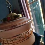 Hanging lamp in granite glass 1950