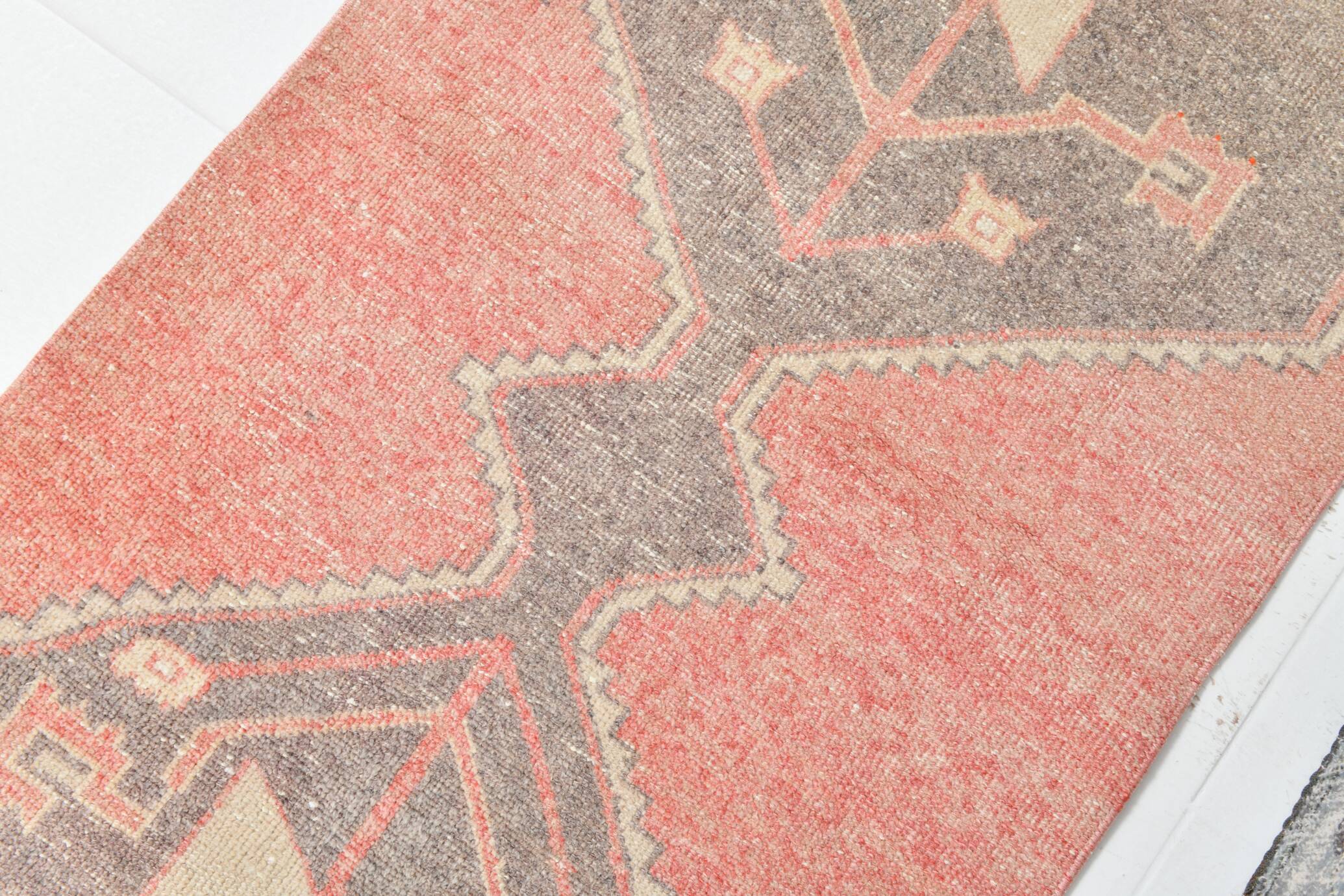 2x8 Soft Pastel Red Turkish Vintage Runner Rug, 78x246Cm FREE SHIPPING