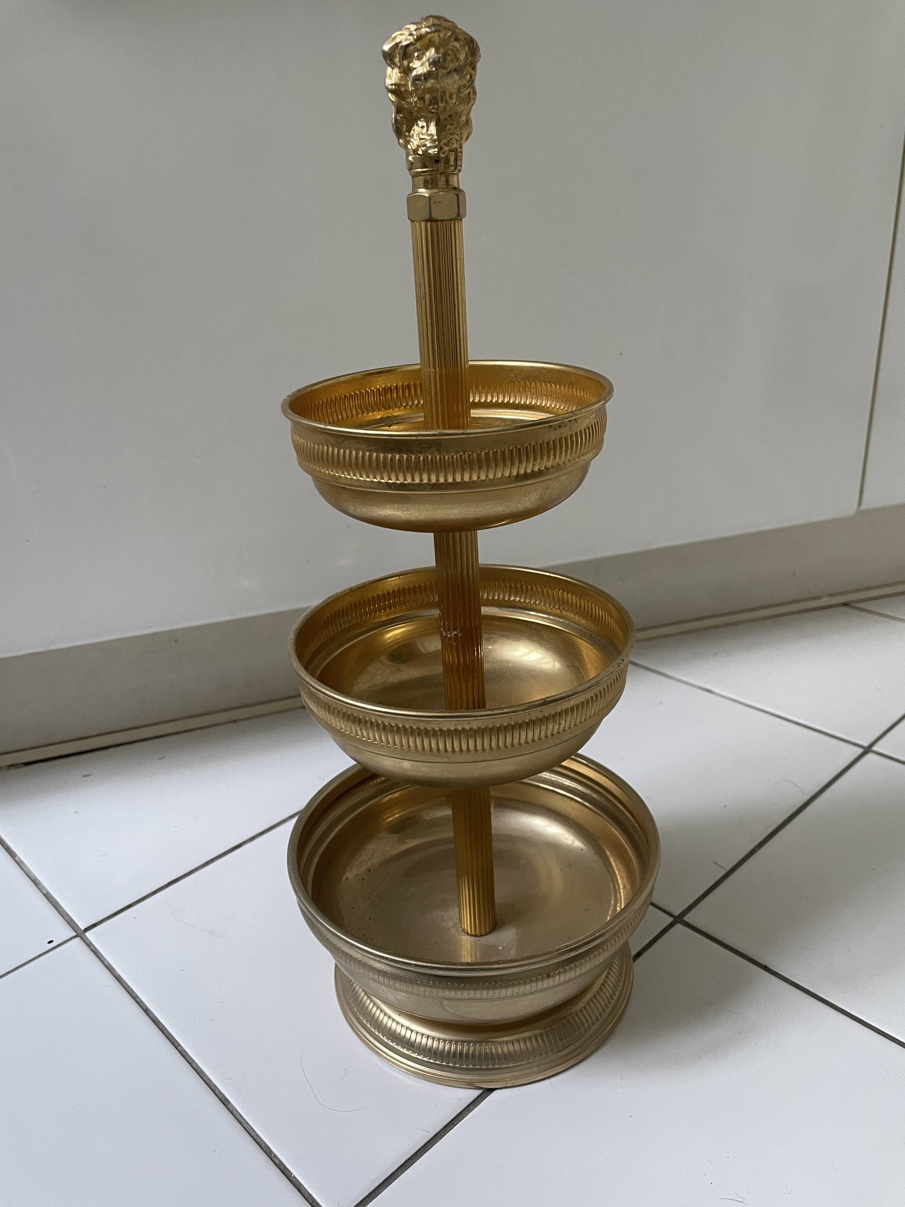 Serviteur laiton doré vintage