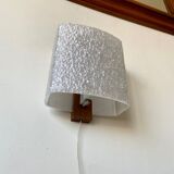 Teak and perspex wall lamp