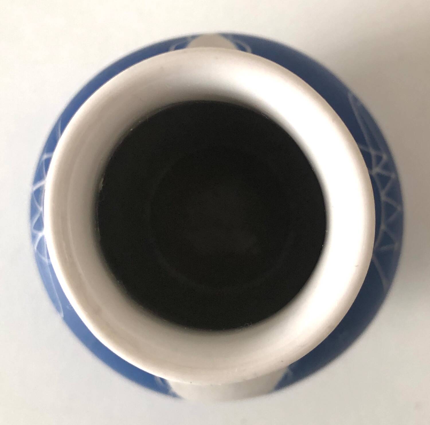 Vase Blanc Bleu Céramique