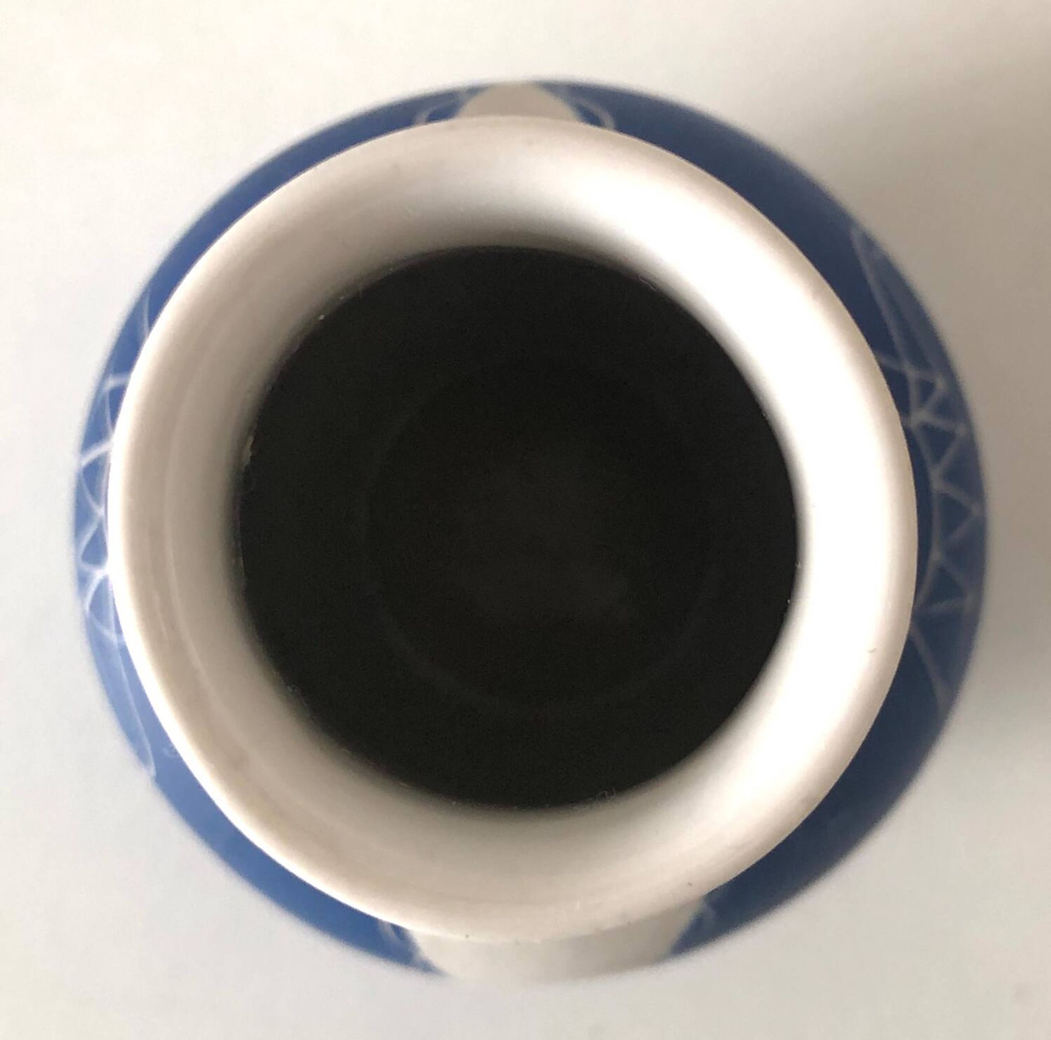 Vase Blanc Bleu Céramique