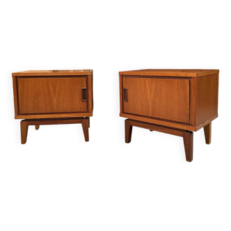 Pair of Scandinavian teak bedside tables