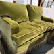Khaki velvet toad sofa