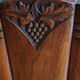 set of 4 vintage Art Deco chairs with carved wood and grape cluster design