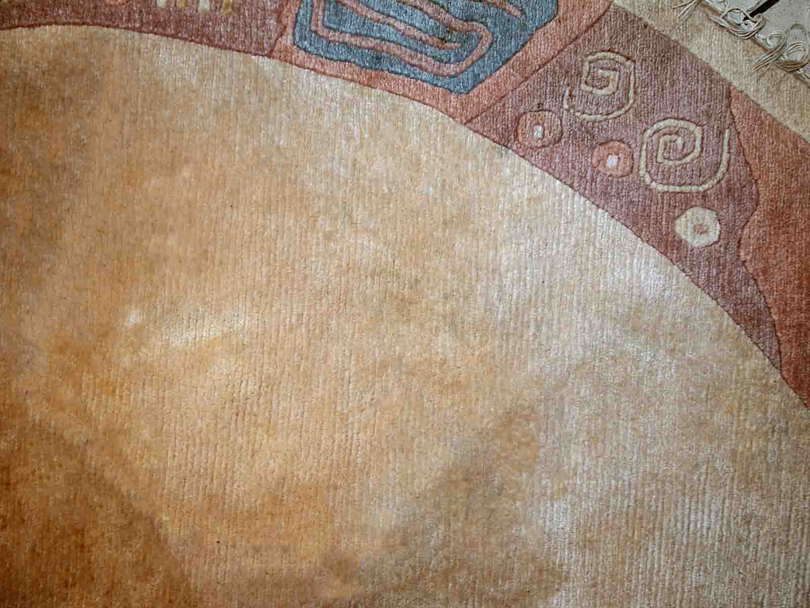 Vintage Tibetan Khaden handmade carpet 245cm 1970s, 1C746