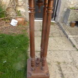 Old wooden saddle, 4 columns, chiseled,