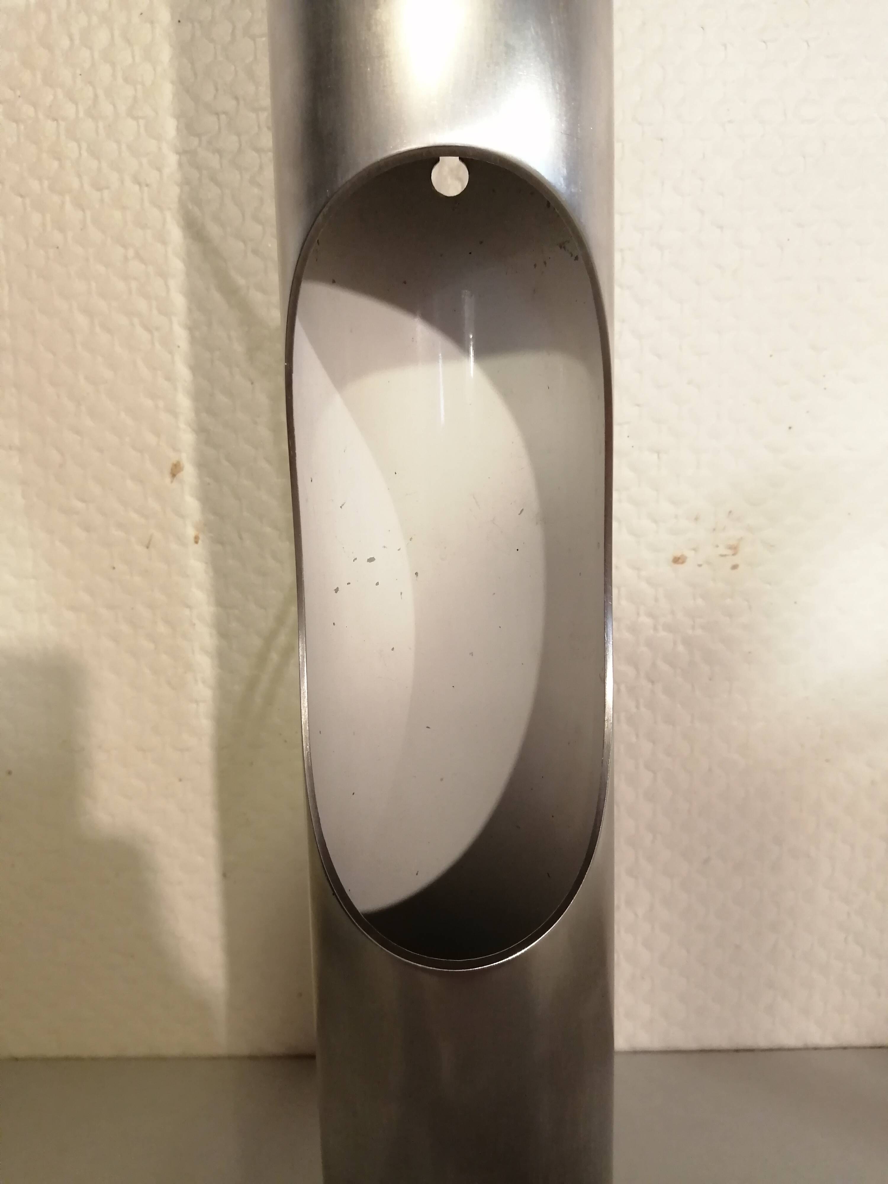 Fuga model brushed aluminum wall lamp by Maija Liisa Komulainen for Raak Amsterdam 1960