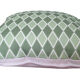 Housse de coussin géométrique blanc vert 50x50cm
