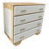 Commode style atelier rénovée blanche et bois