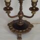 French Empire Style 3 Light Boulotte Table Lamp with Lion Feet and Shade