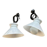 Pair of opaline suspensions