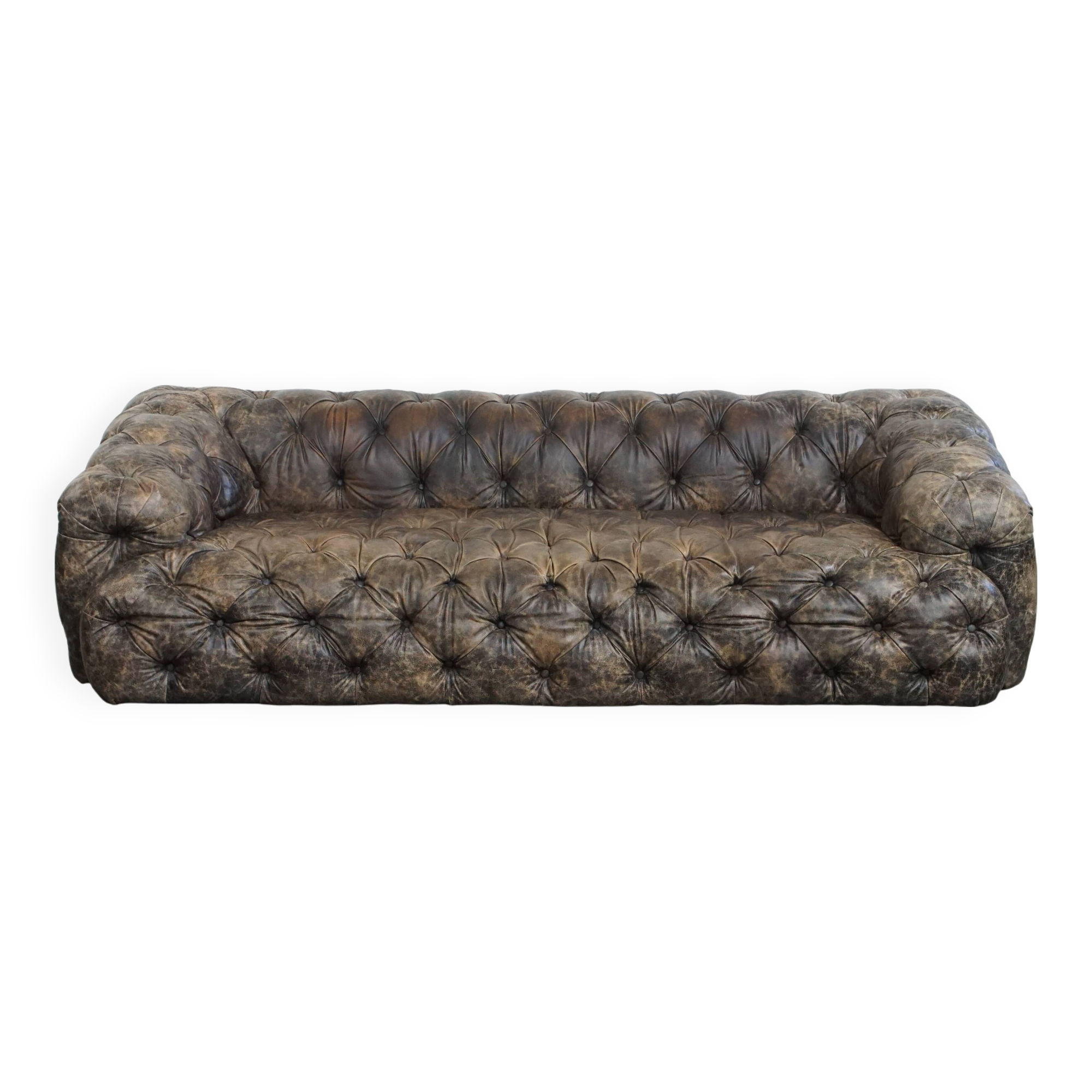 Chesterfield cowhide sofa