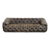 Chesterfield cowhide sofa
