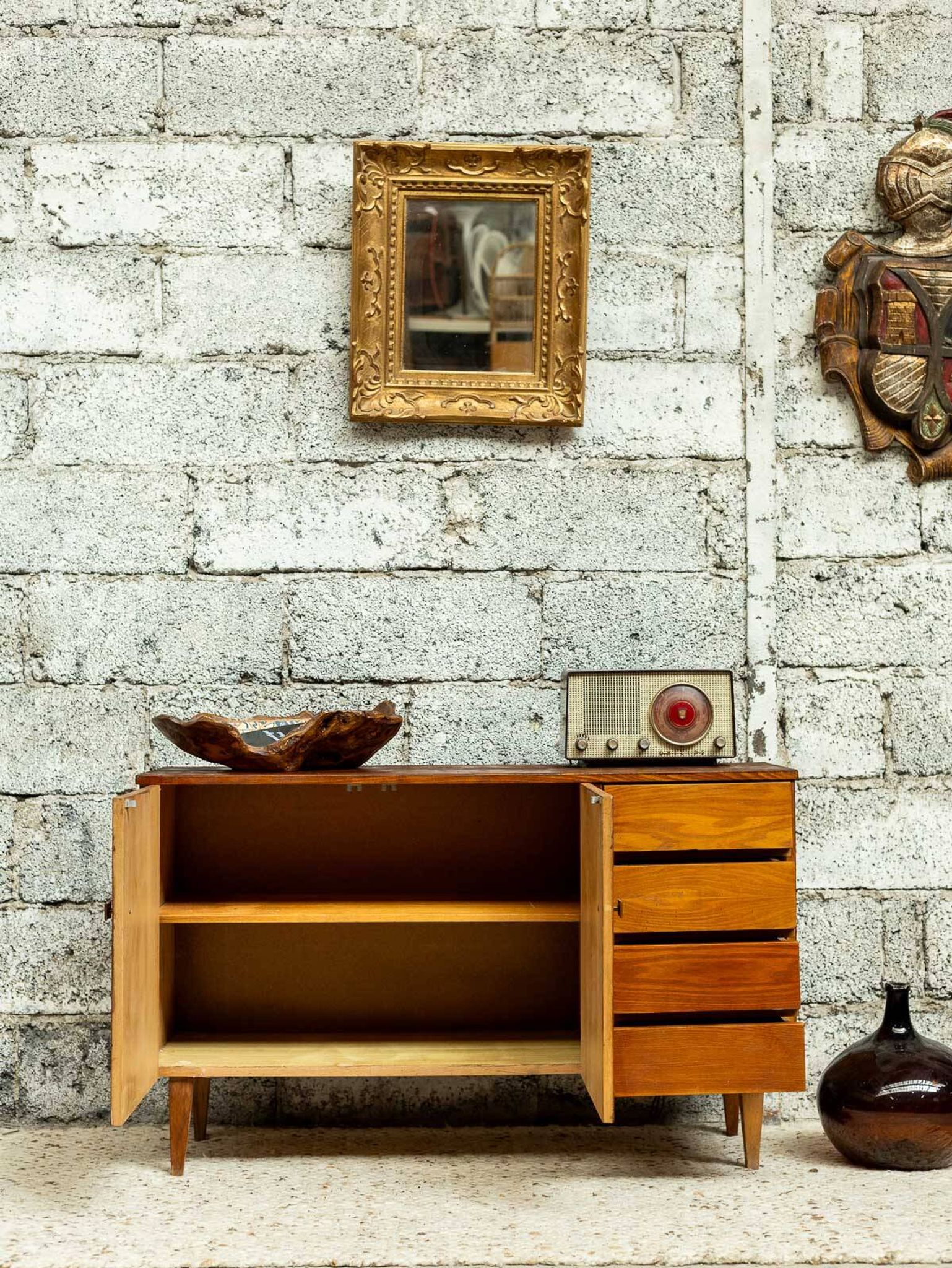 ✨ VINTAGE WOODEN ENFILADE – ELEGANT & FULL OF CHARM ✨