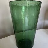XXXL vase Italian work 1960 in bubble blown Empoli glass