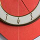 Bayard vintage red clock
