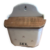 Vintage porcelain salt pot from Badonviller France