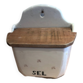 Vintage porcelain salt pot from Badonviller France
