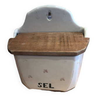 Pot à sel vintage en porcelaine de badonviller france