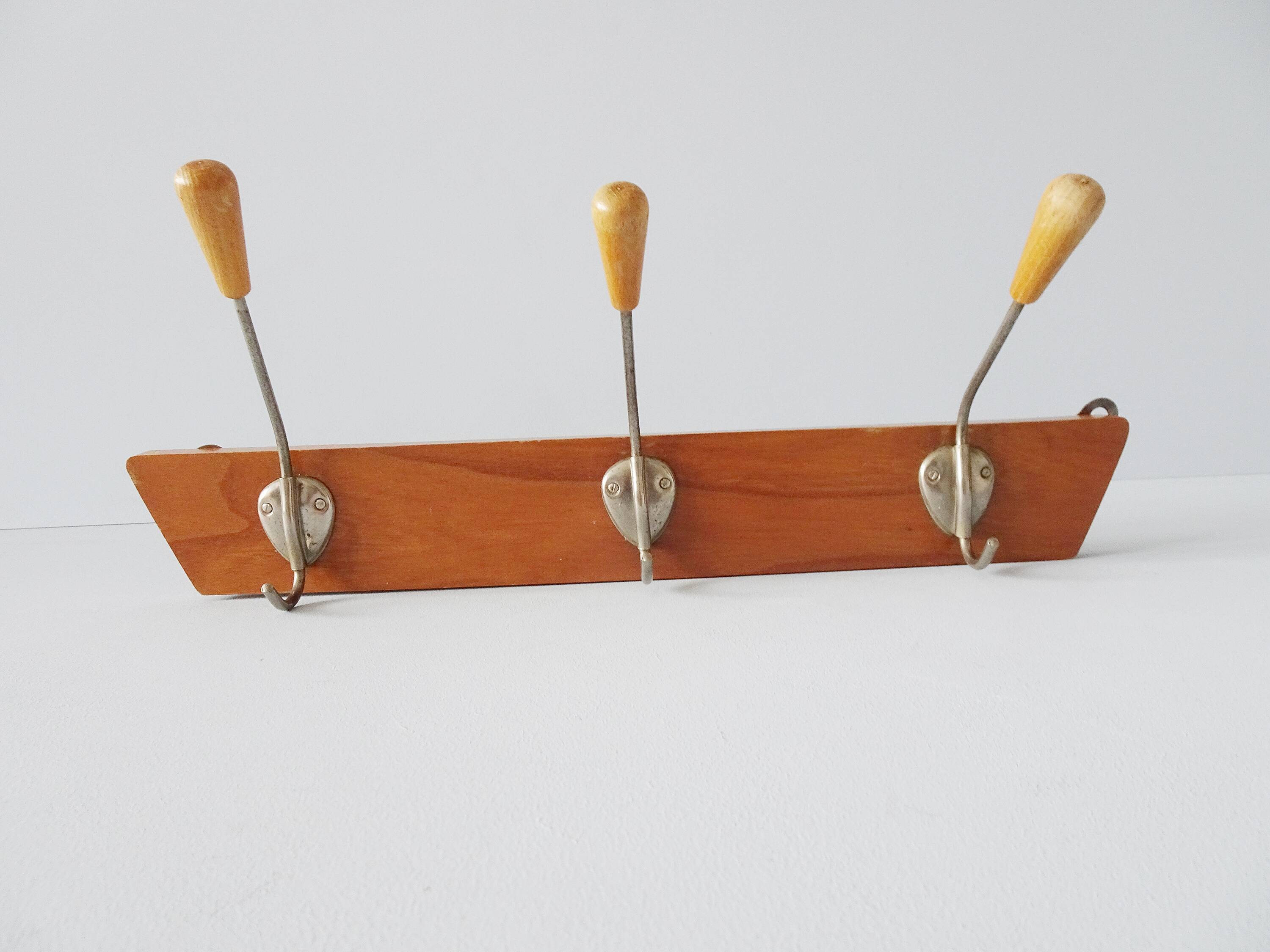Portemanteau mural en bois