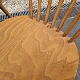 Set of 4 Baumann wooden chairs, 1950-60