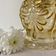 Vintage amber glass tulip walker