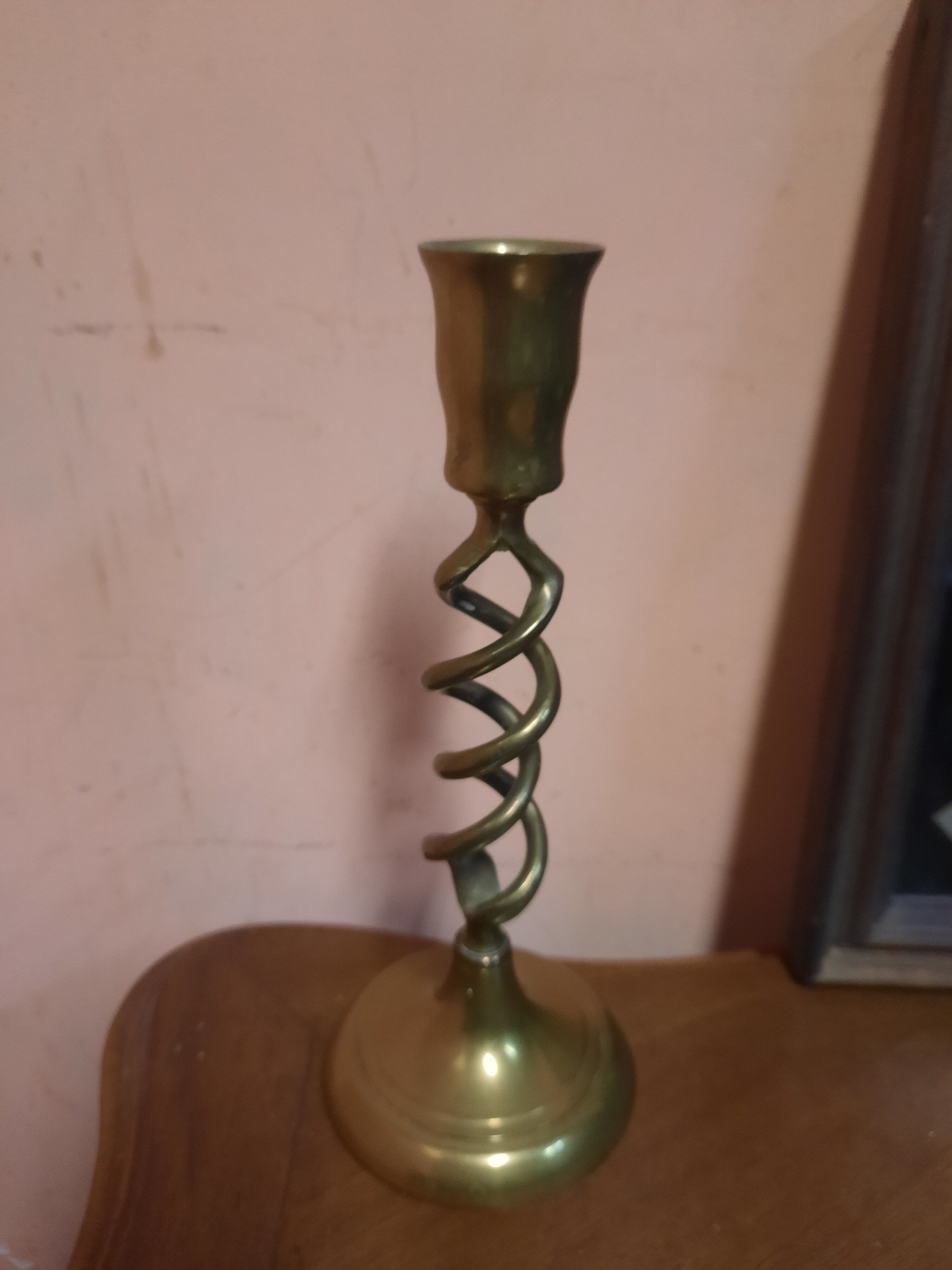 Golden candle holder