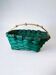 Brutalist basket by David Marshall, wood & bronze, Spain, 1970s