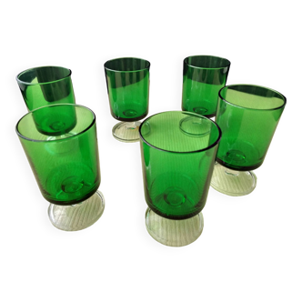 6 Verres vintage Luminarc . Modèle cavalier