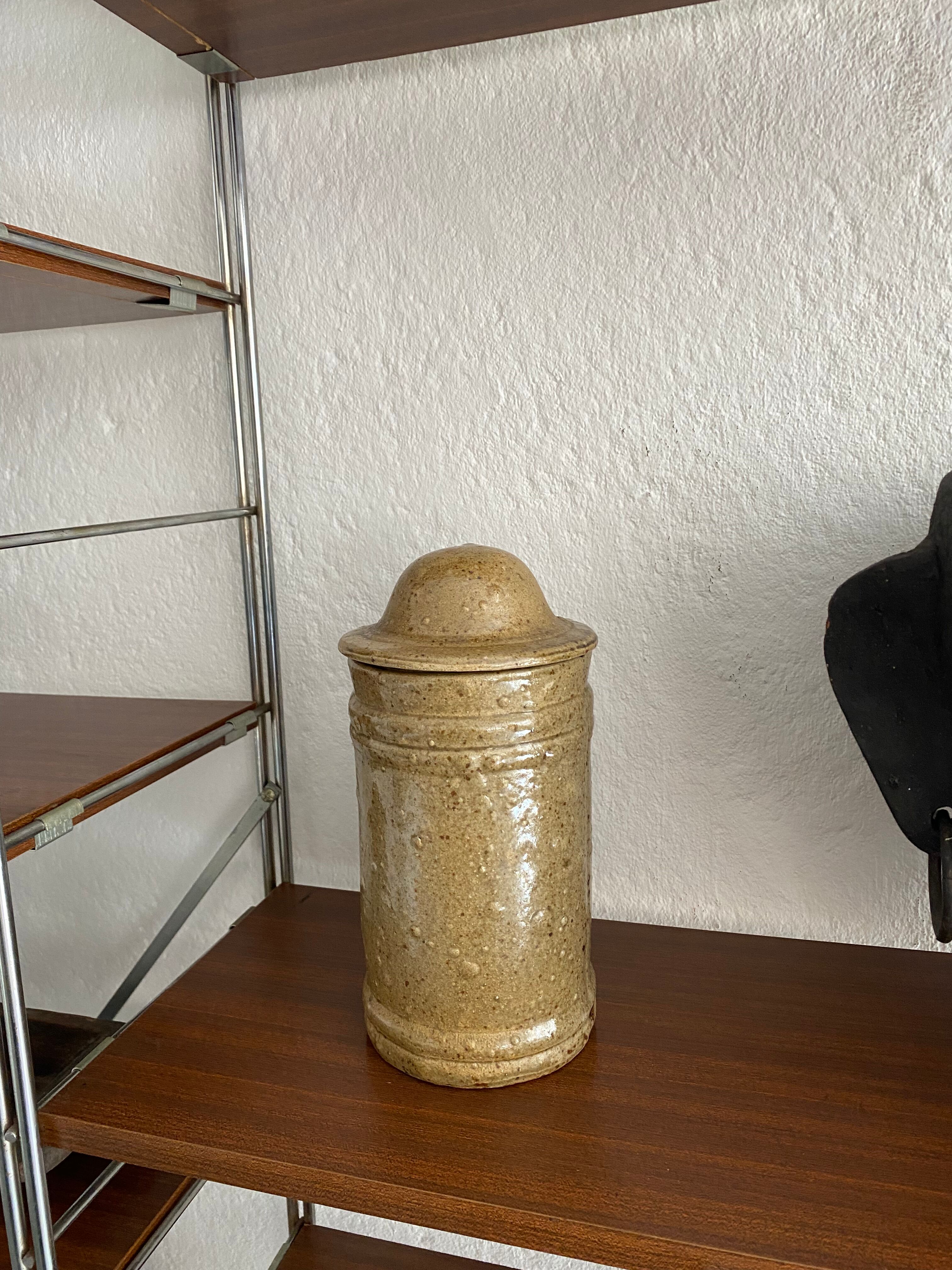 Vintage pyrity stoneware box