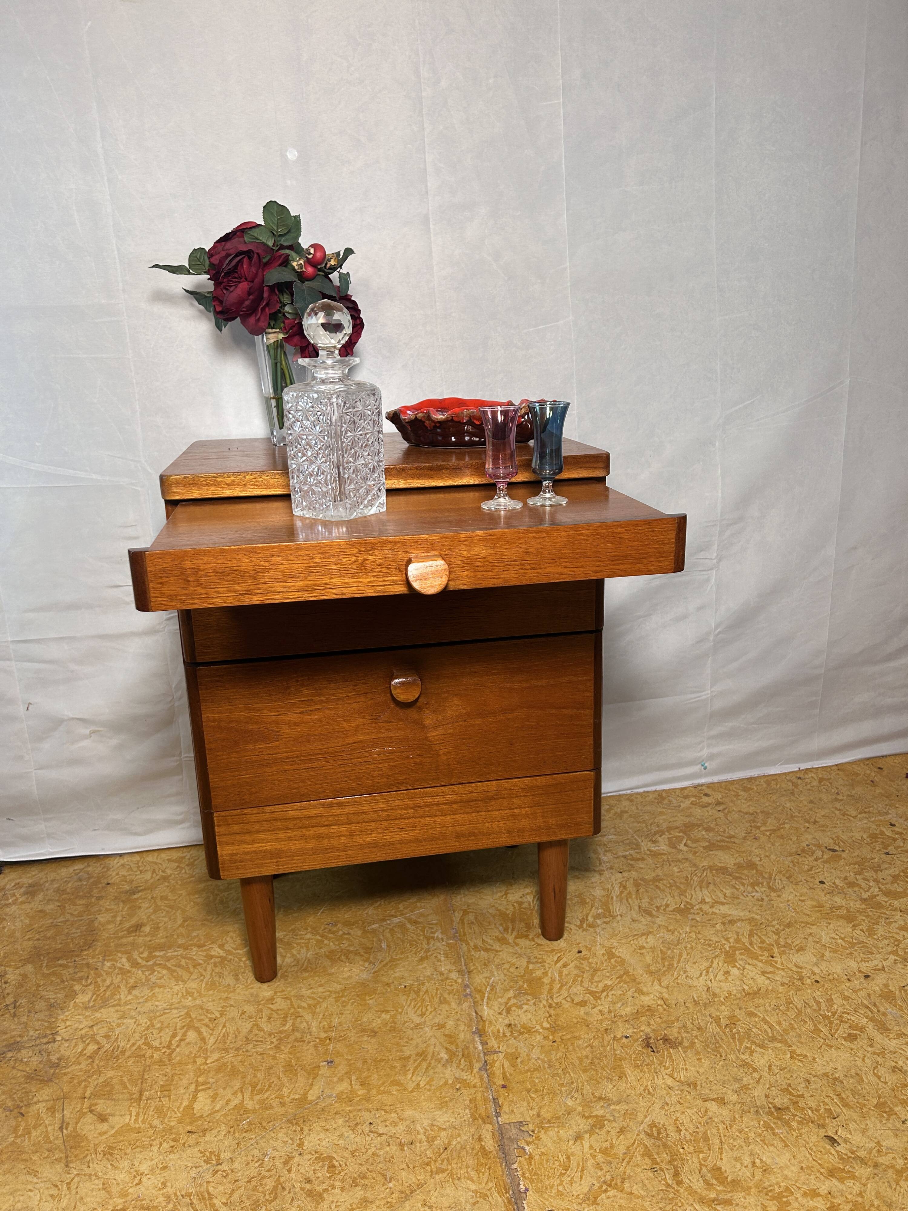 Mid-Century Retro Vintage Teak Small Cabinet by Stag – 1970 Versatile